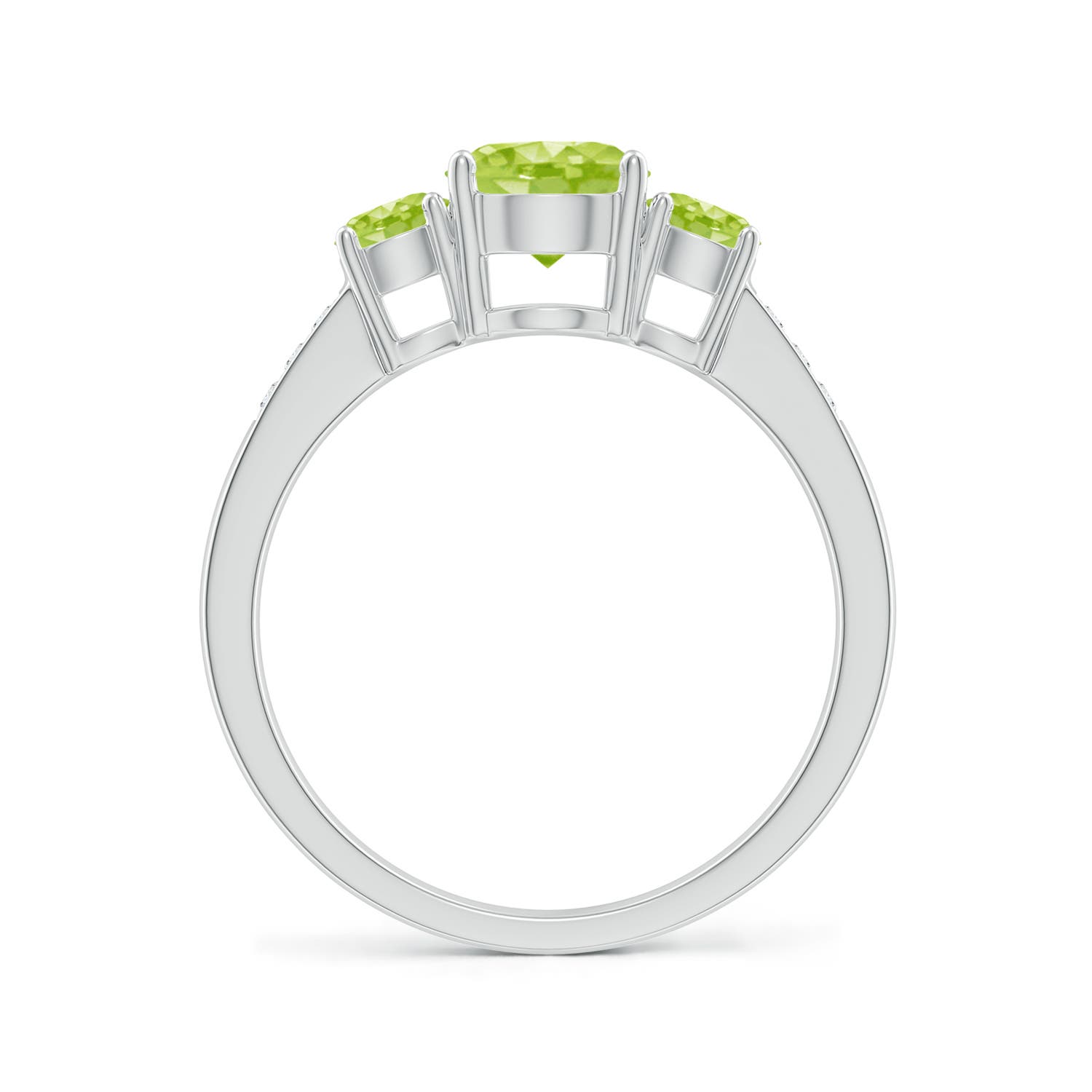 AA - Peridot / 1.37 CT / 14 KT White Gold