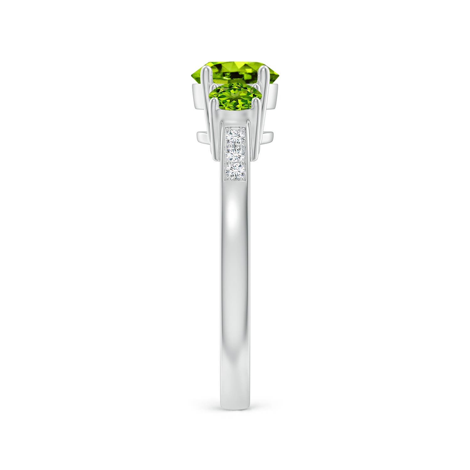 AAAA - Peridot / 1.37 CT / 14 KT White Gold