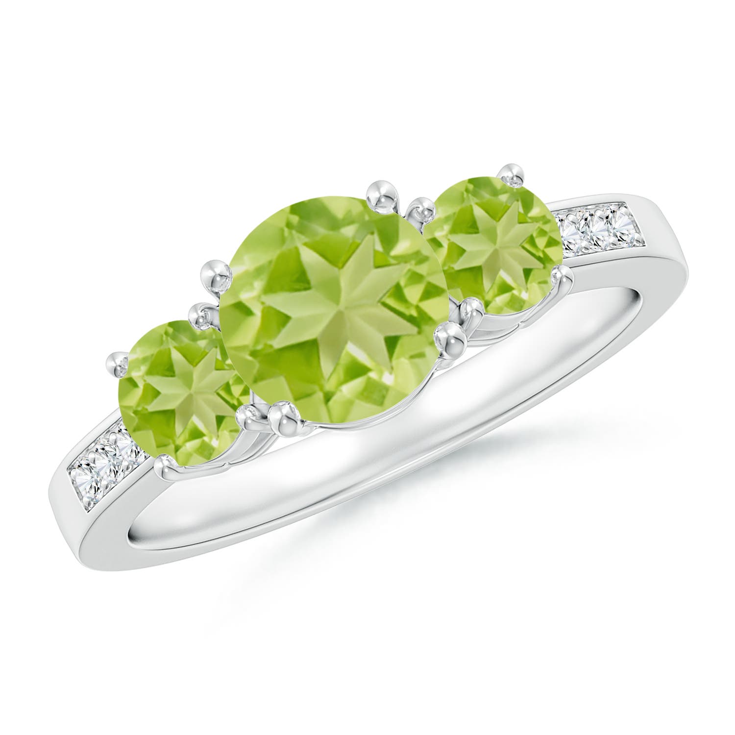 AA - Peridot / 2.07 CT / 14 KT White Gold