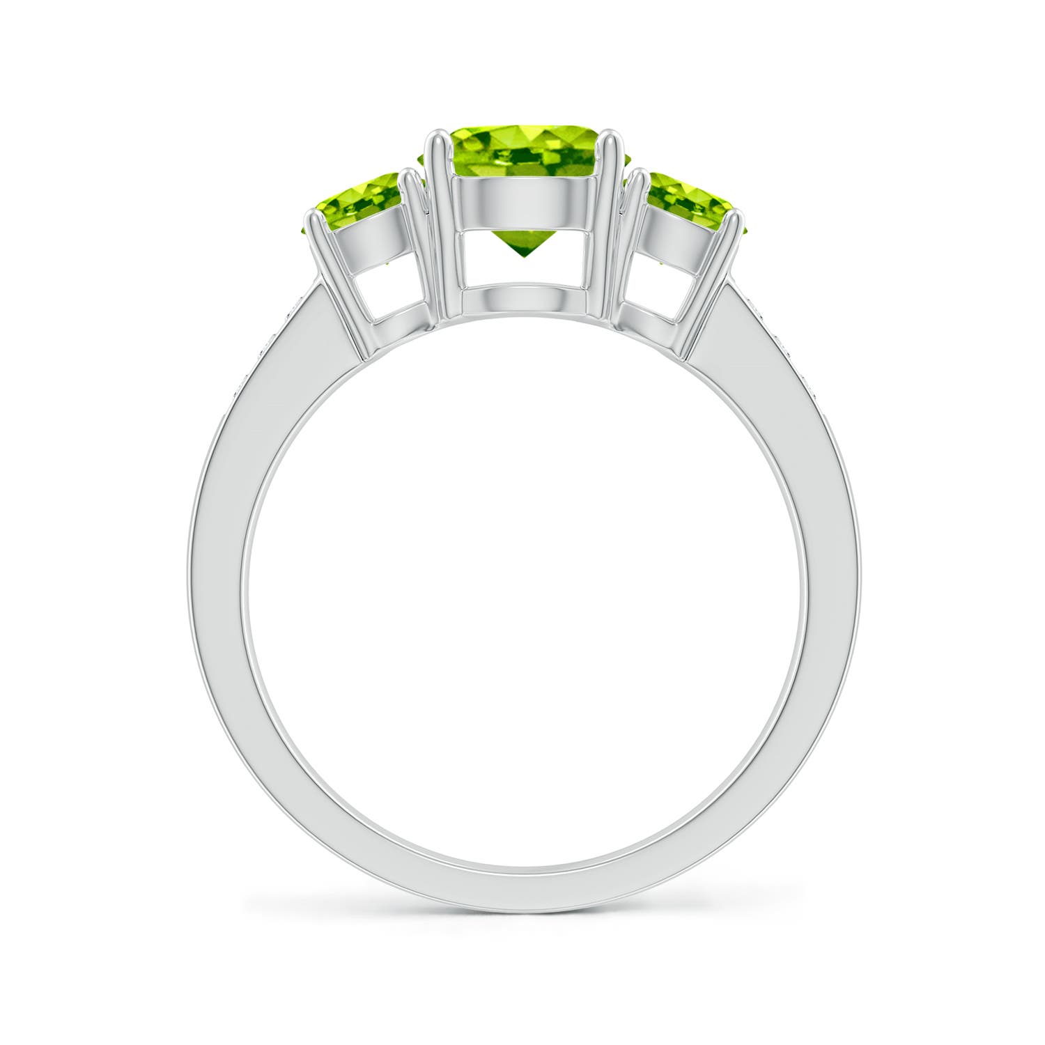 AAA - Peridot / 2.07 CT / 14 KT White Gold