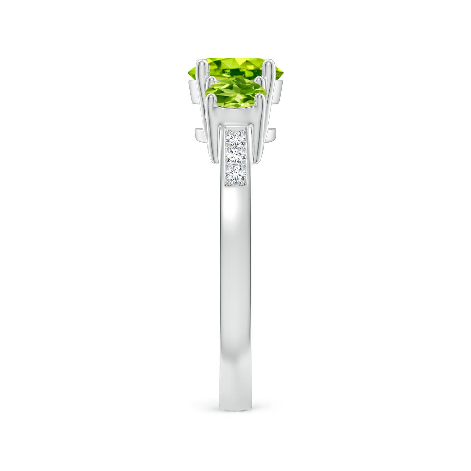 AAA - Peridot / 2.07 CT / 14 KT White Gold