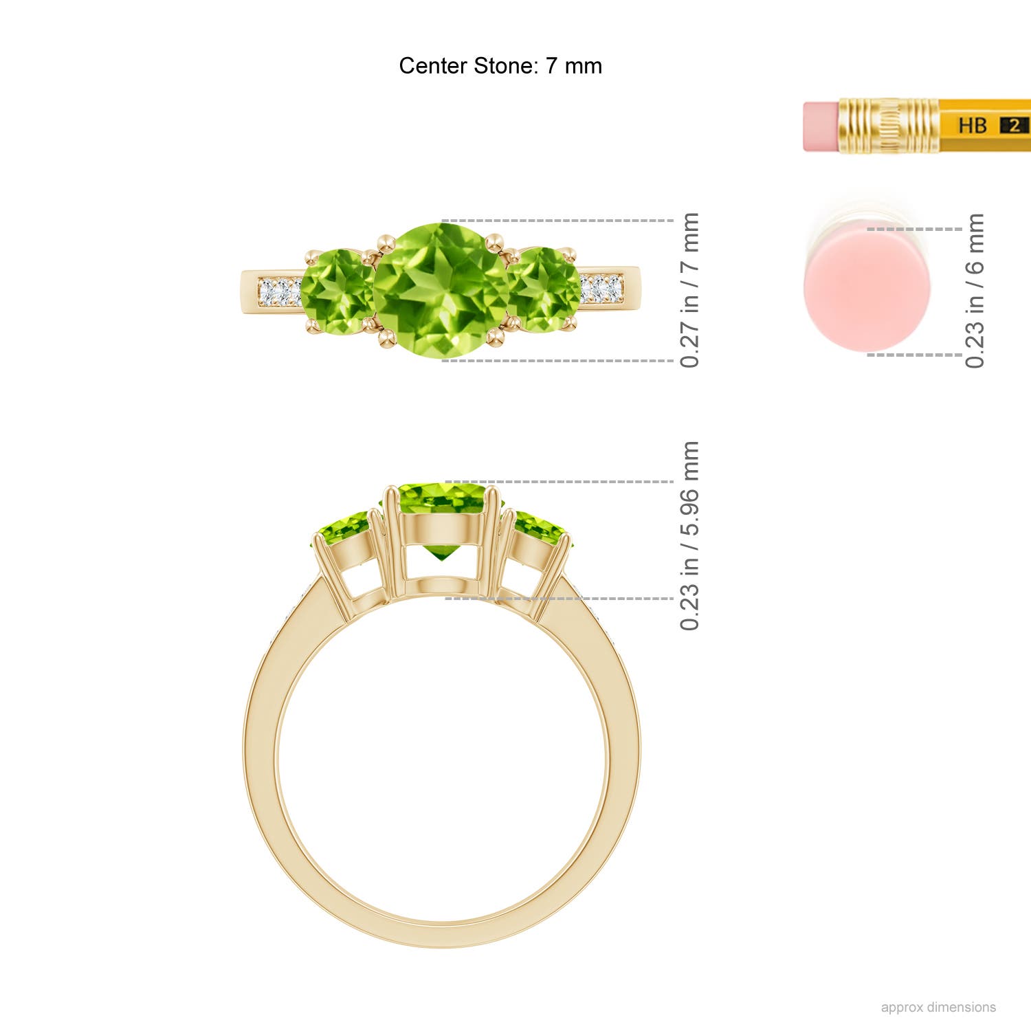 AAA - Peridot / 2.07 CT / 14 KT Yellow Gold