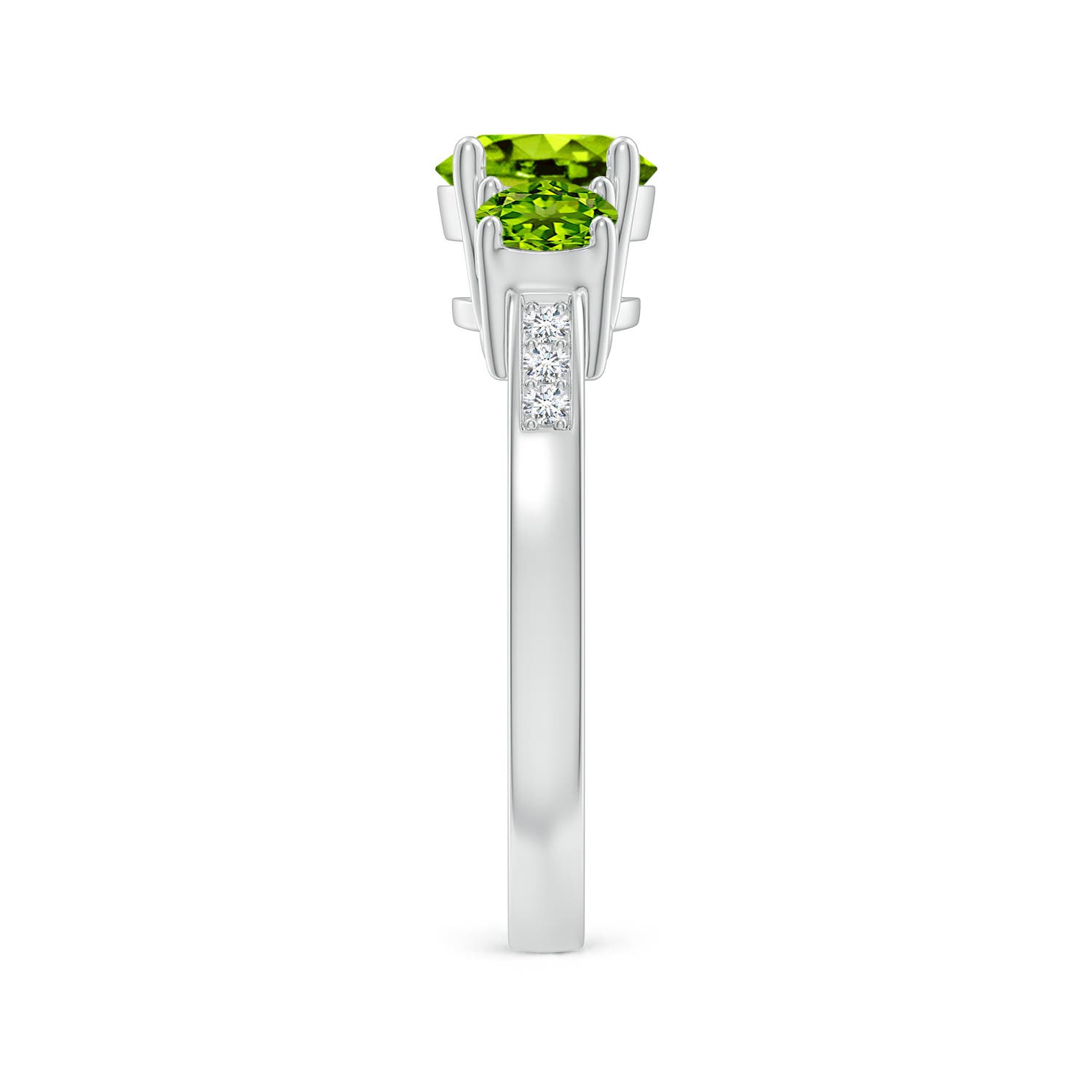 AAAA - Peridot / 2.07 CT / 14 KT White Gold