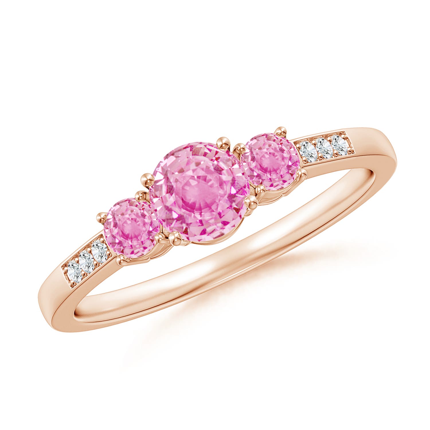 A - Pink Sapphire / 0.93 CT / 14 KT Rose Gold