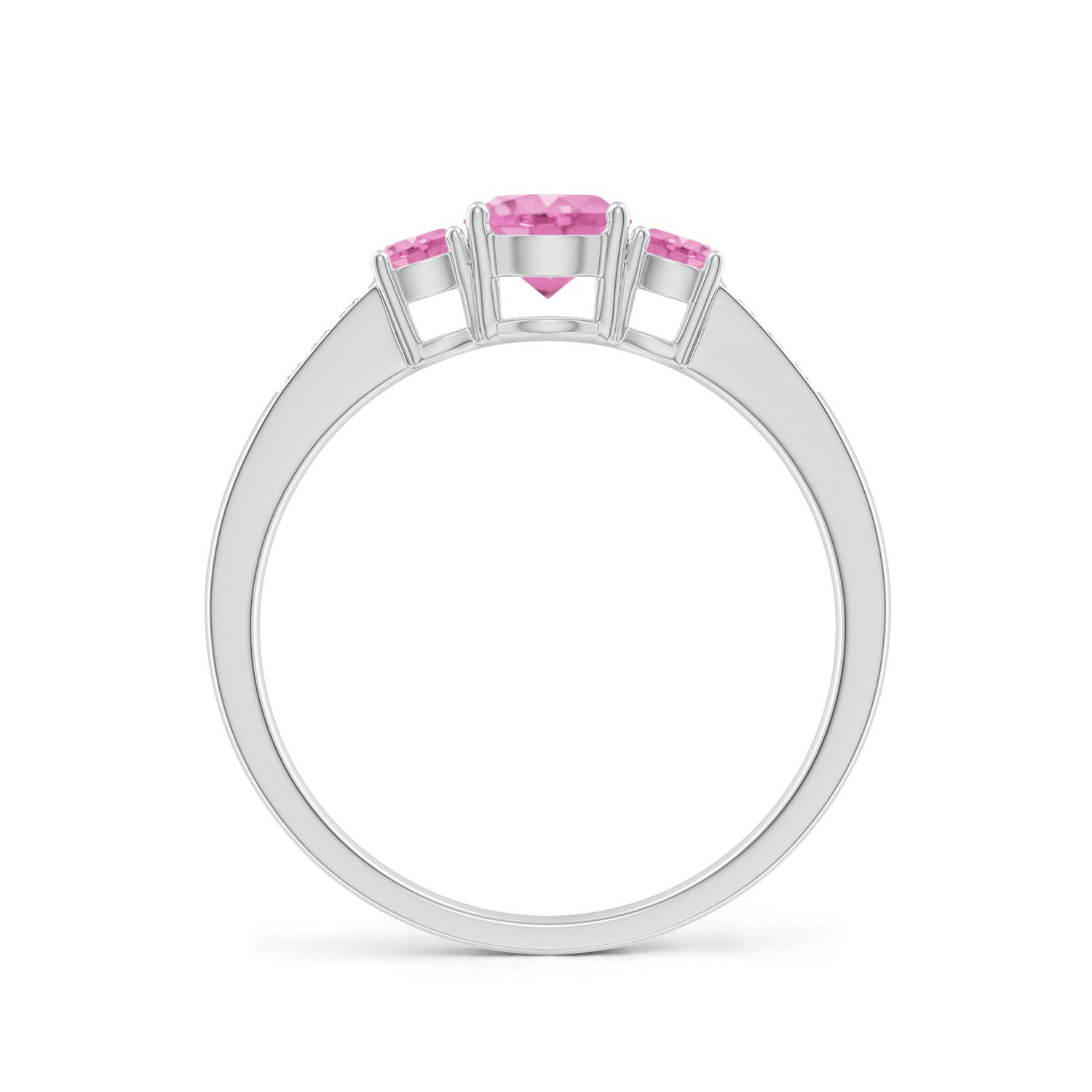 A - Pink Sapphire / 0.93 CT / 14 KT White Gold