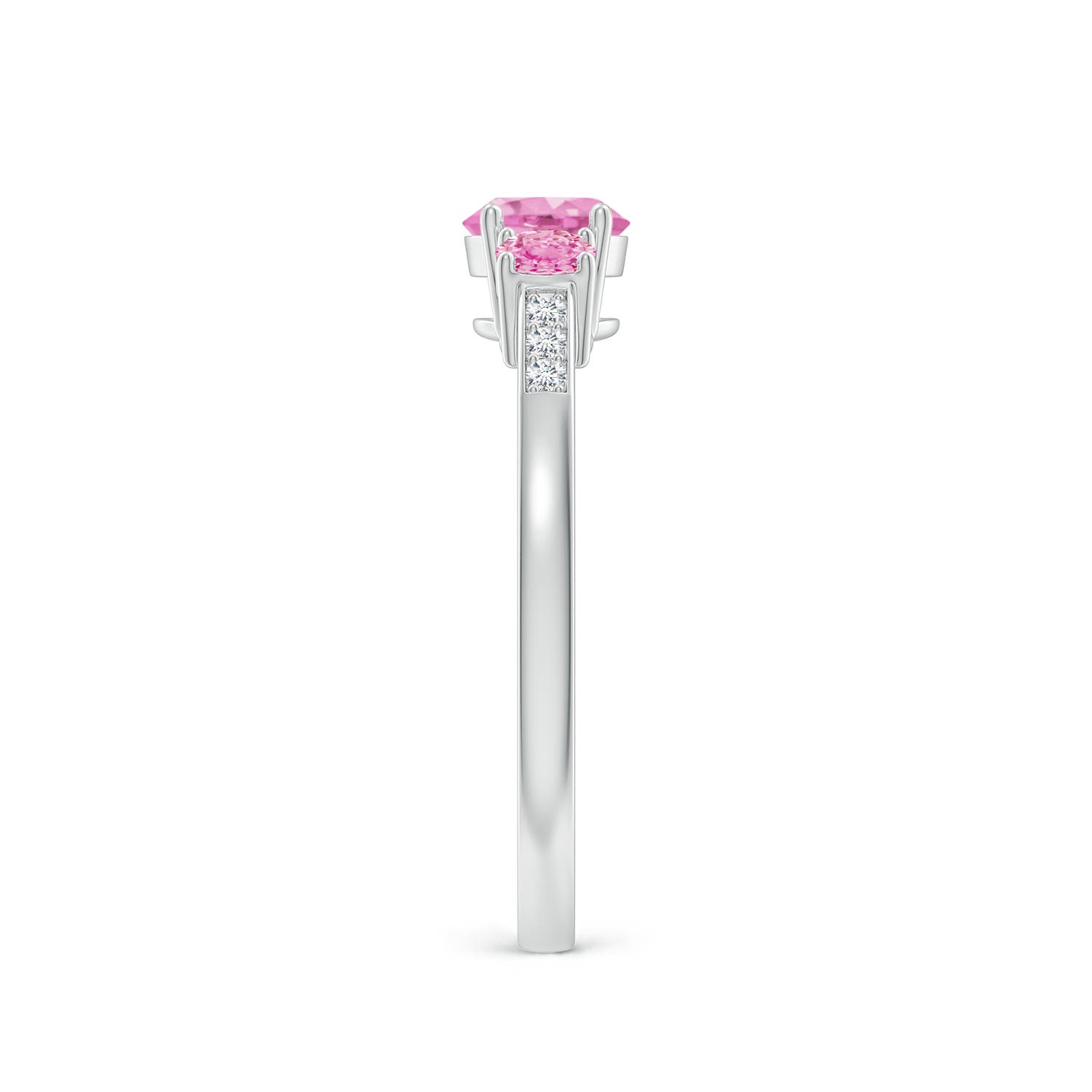 A - Pink Sapphire / 0.93 CT / 14 KT White Gold