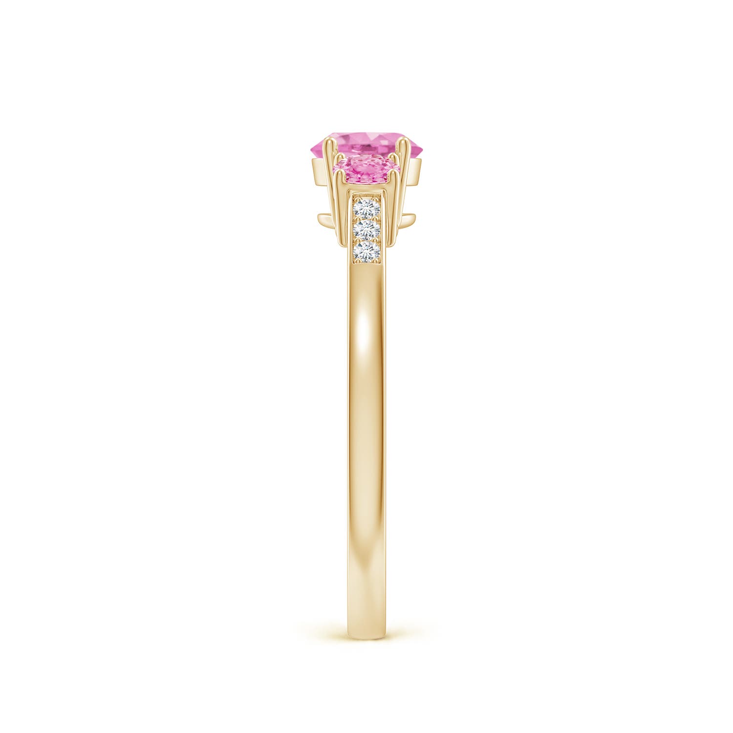 A - Pink Sapphire / 0.93 CT / 14 KT Yellow Gold