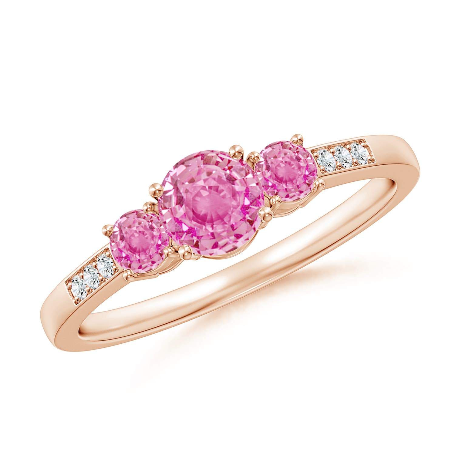 AA - Pink Sapphire / 0.93 CT / 14 KT Rose Gold