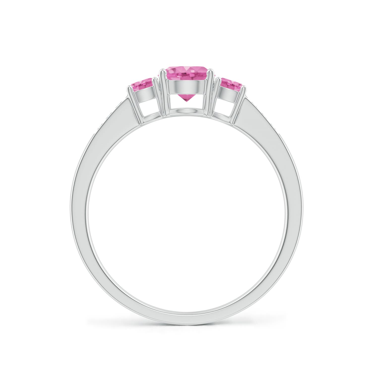 AA - Pink Sapphire / 0.93 CT / 14 KT White Gold