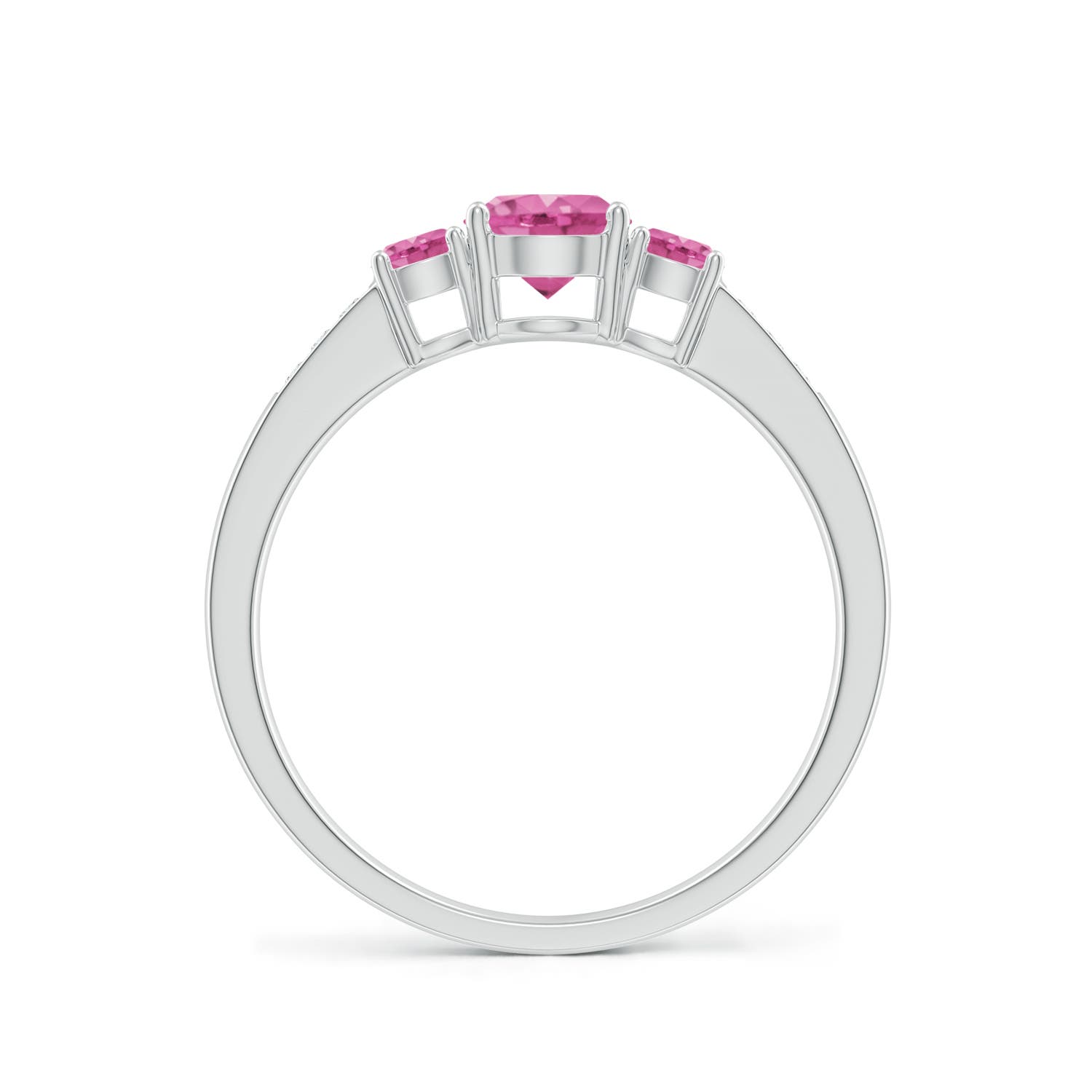 AAA - Pink Sapphire / 0.93 CT / 14 KT White Gold