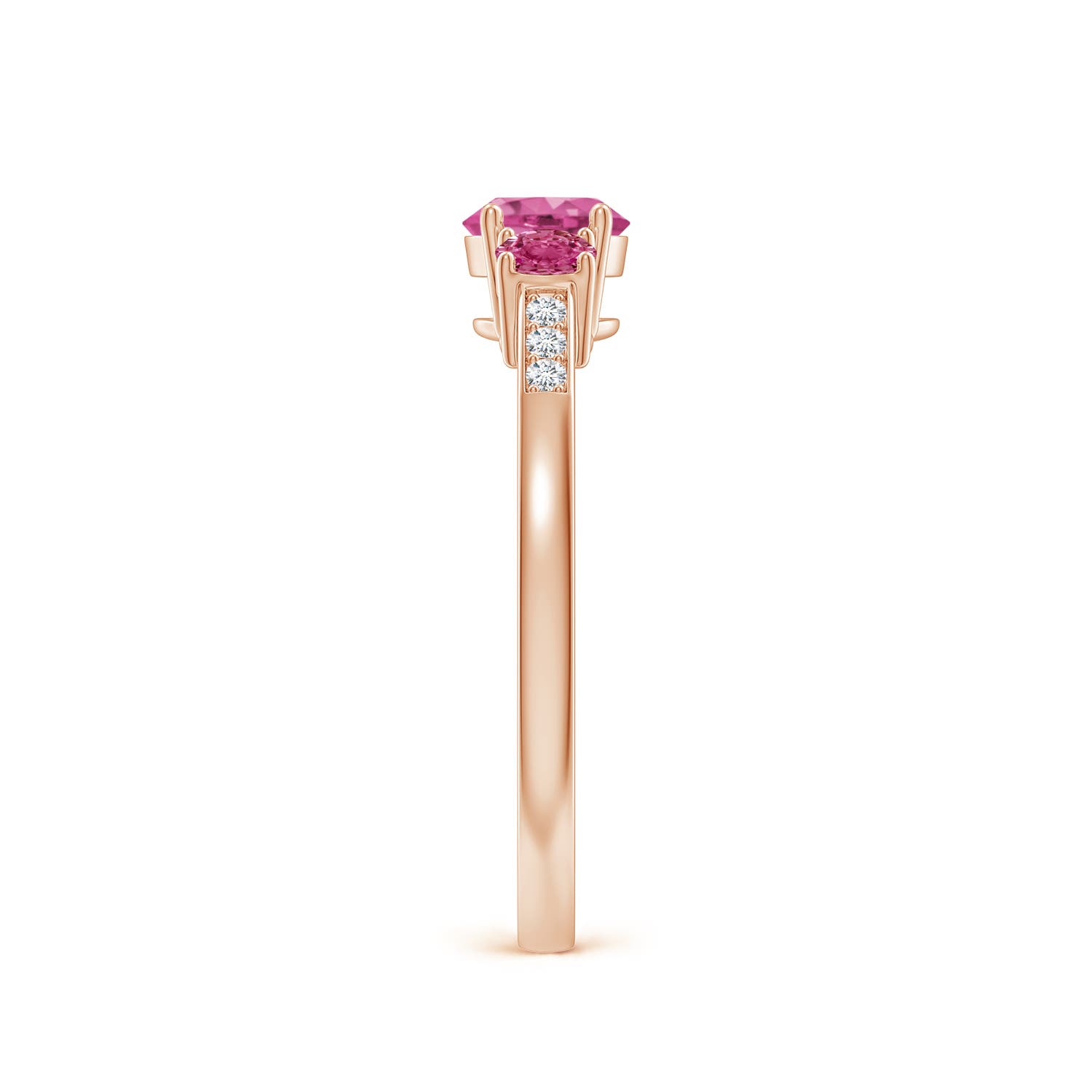 AAAA - Pink Sapphire / 0.93 CT / 14 KT Rose Gold