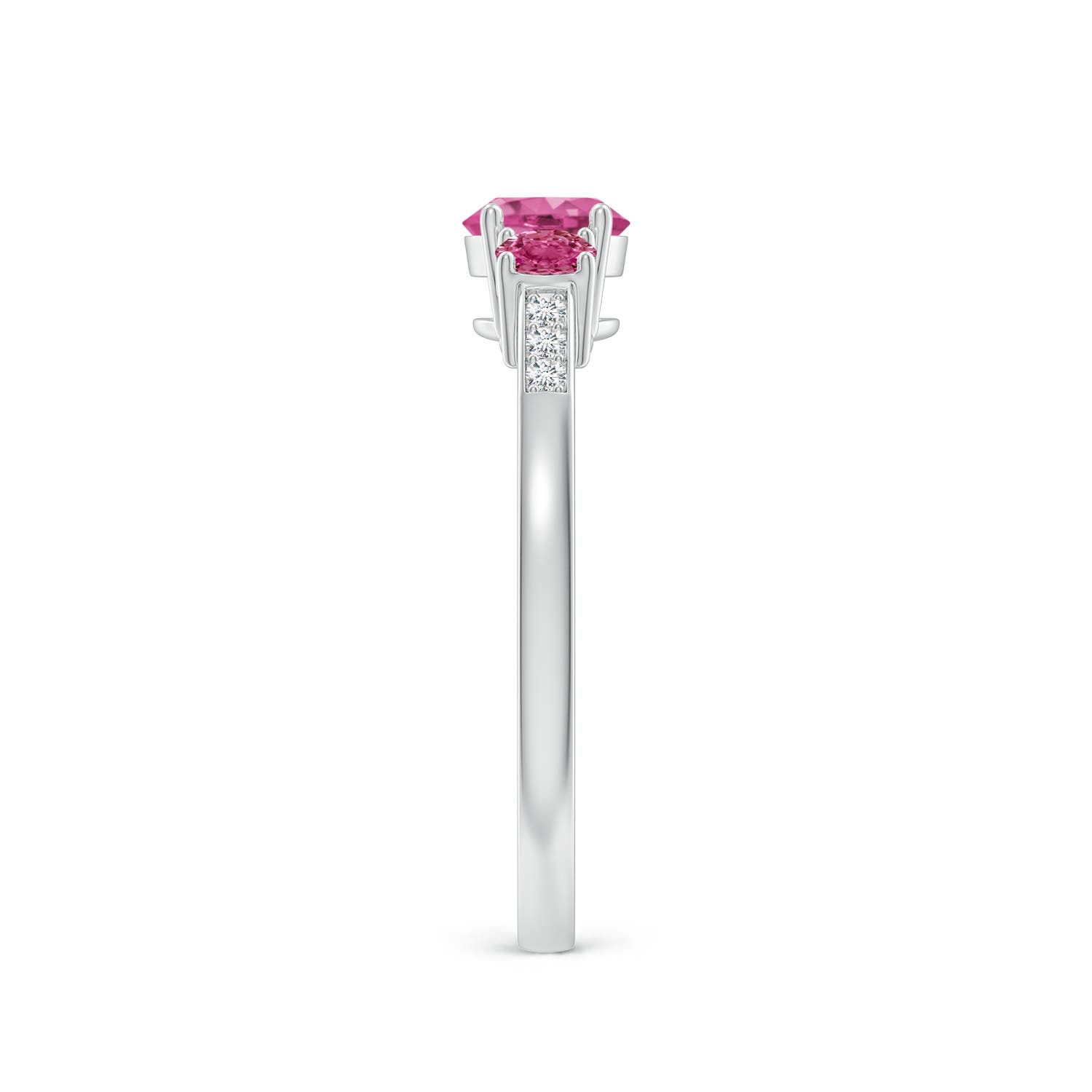 AAAA - Pink Sapphire / 0.93 CT / 14 KT White Gold