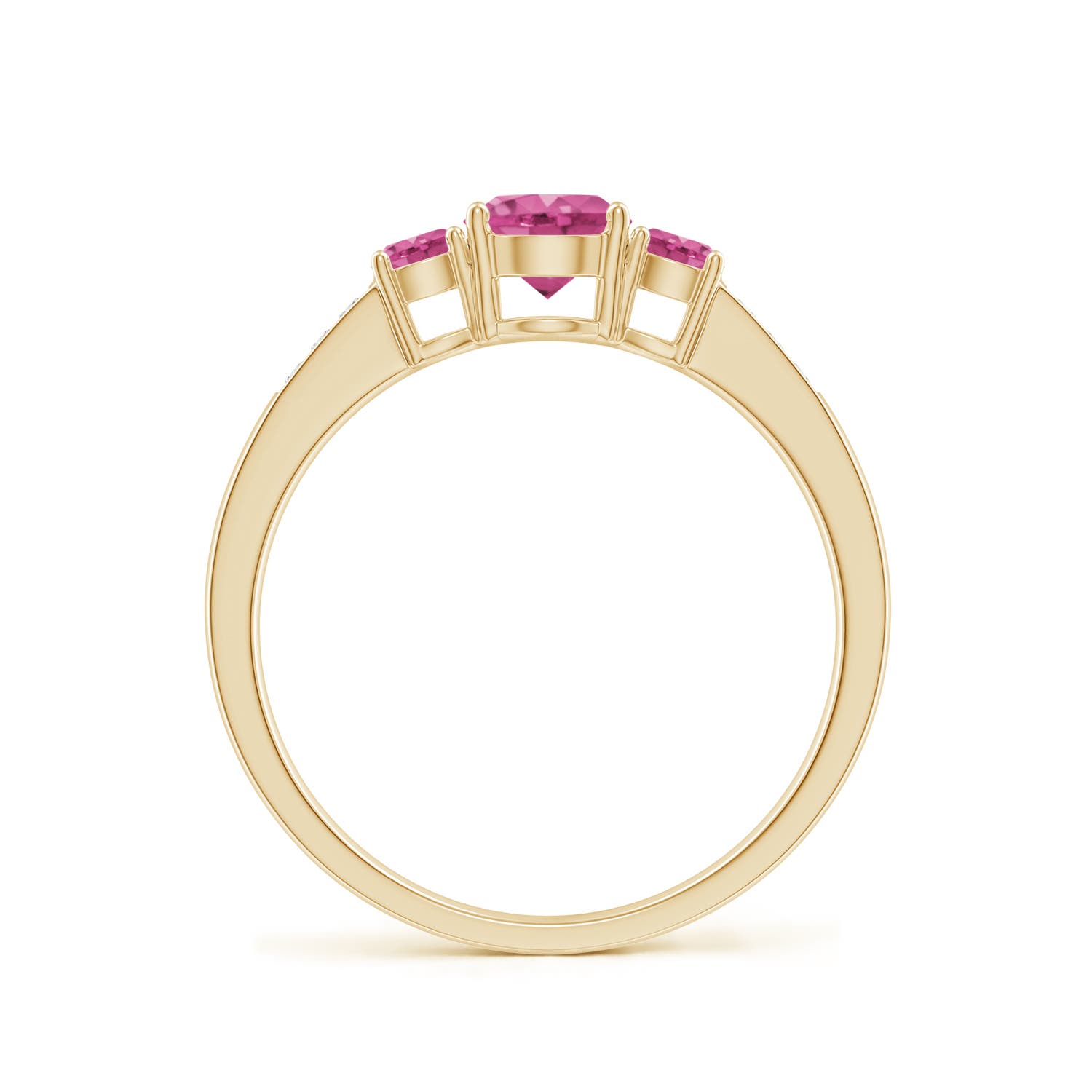 AAAA - Pink Sapphire / 0.93 CT / 14 KT Yellow Gold