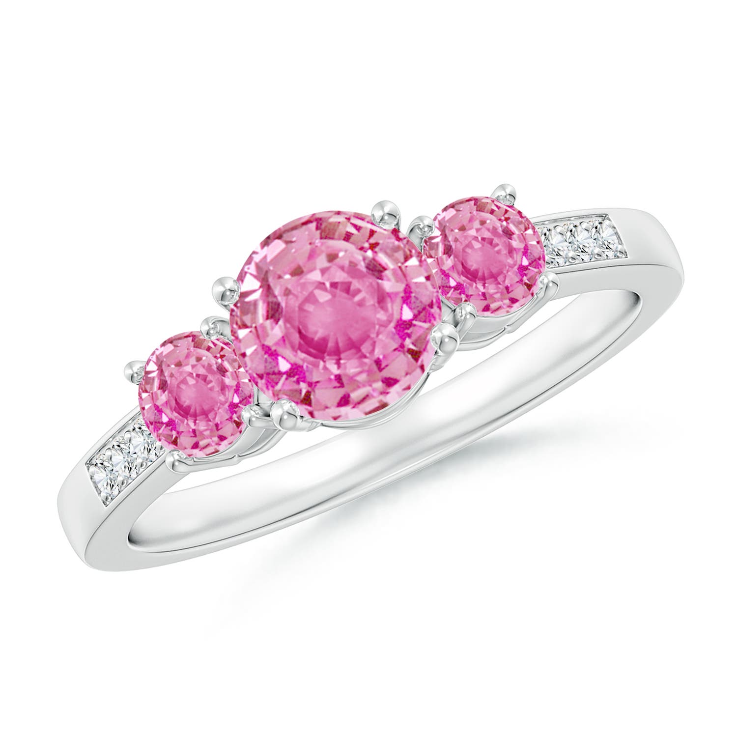 AA - Pink Sapphire / 1.52 CT / 14 KT White Gold