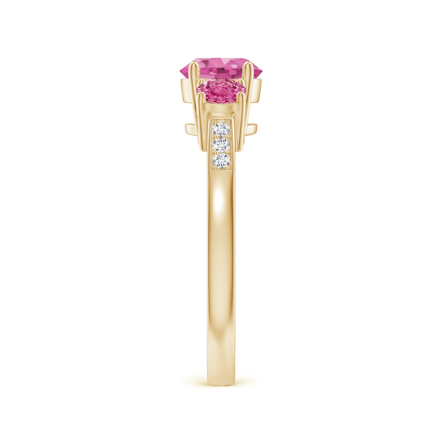 AAA - Pink Sapphire / 1.52 CT / 14 KT Yellow Gold