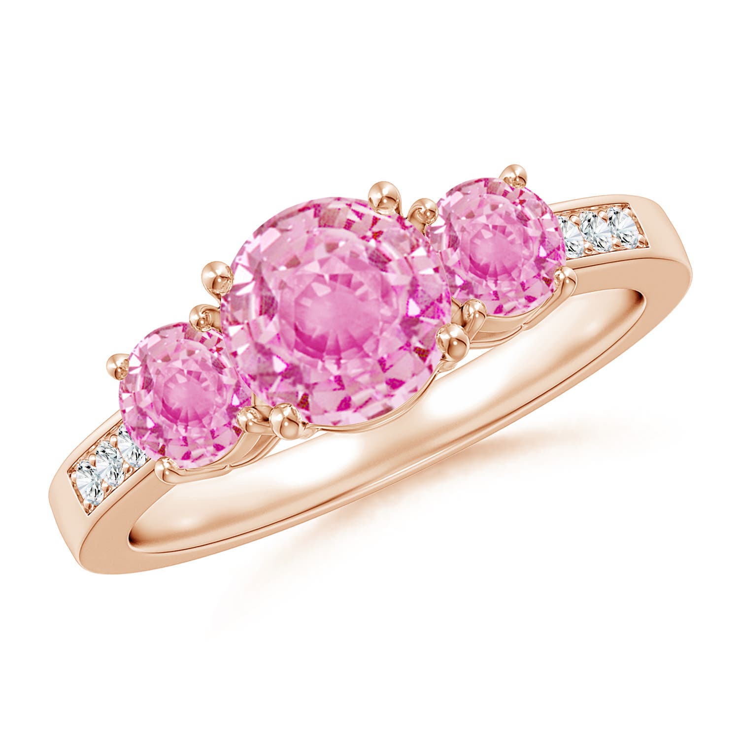 A - Pink Sapphire / 2.33 CT / 14 KT Rose Gold