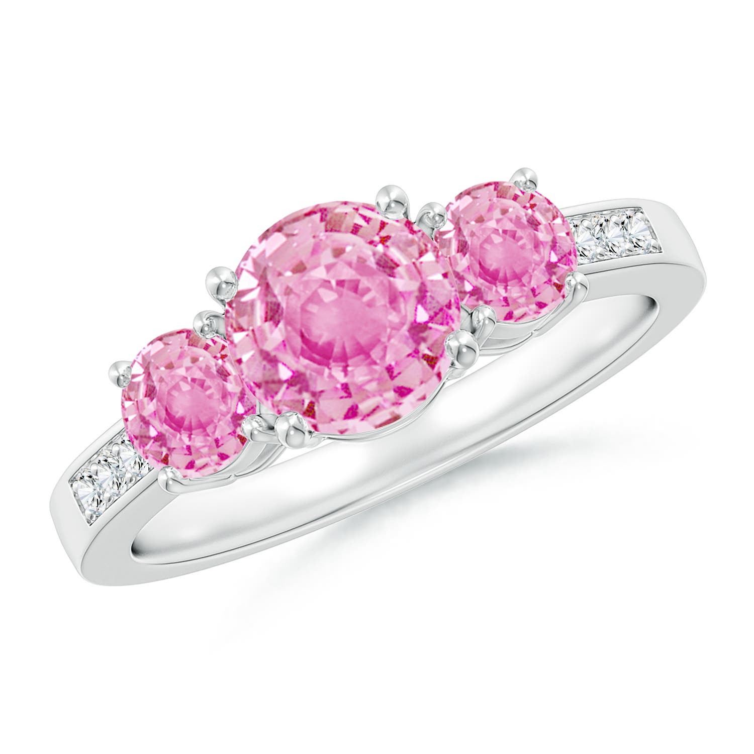 A - Pink Sapphire / 2.33 CT / 14 KT White Gold