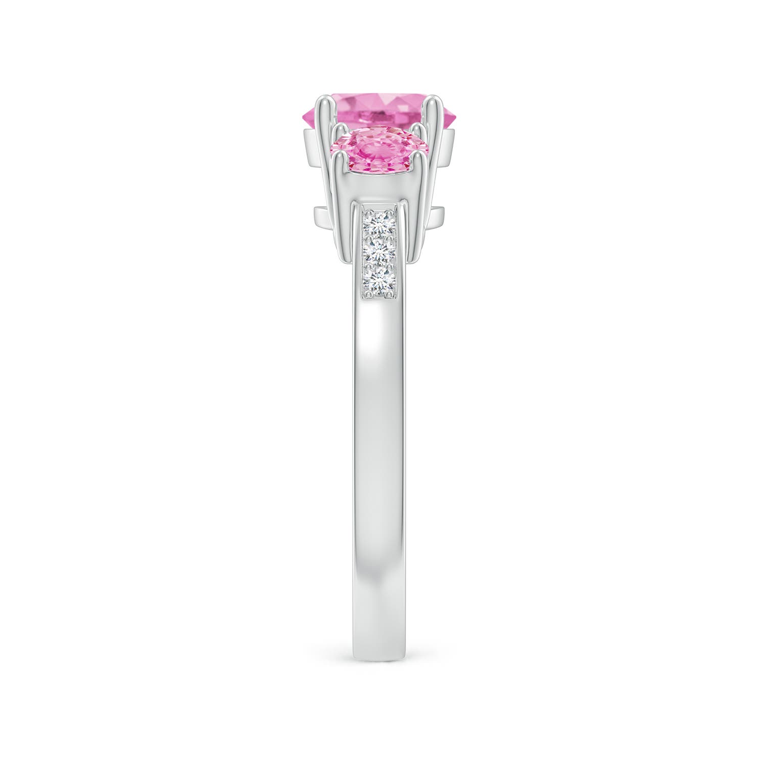 A - Pink Sapphire / 2.33 CT / 14 KT White Gold