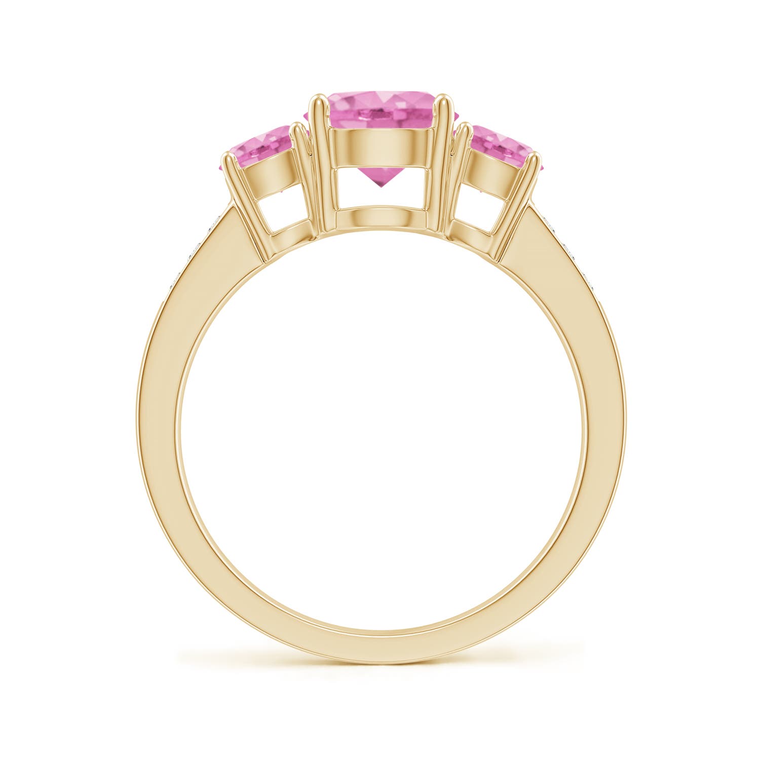 A - Pink Sapphire / 2.33 CT / 14 KT Yellow Gold