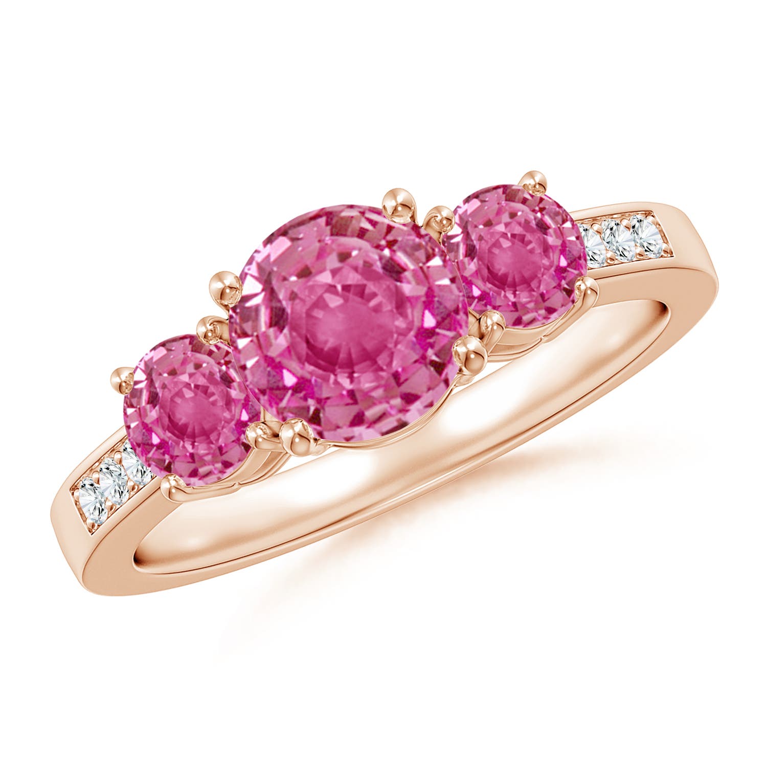 AAA - Pink Sapphire / 2.33 CT / 14 KT Rose Gold