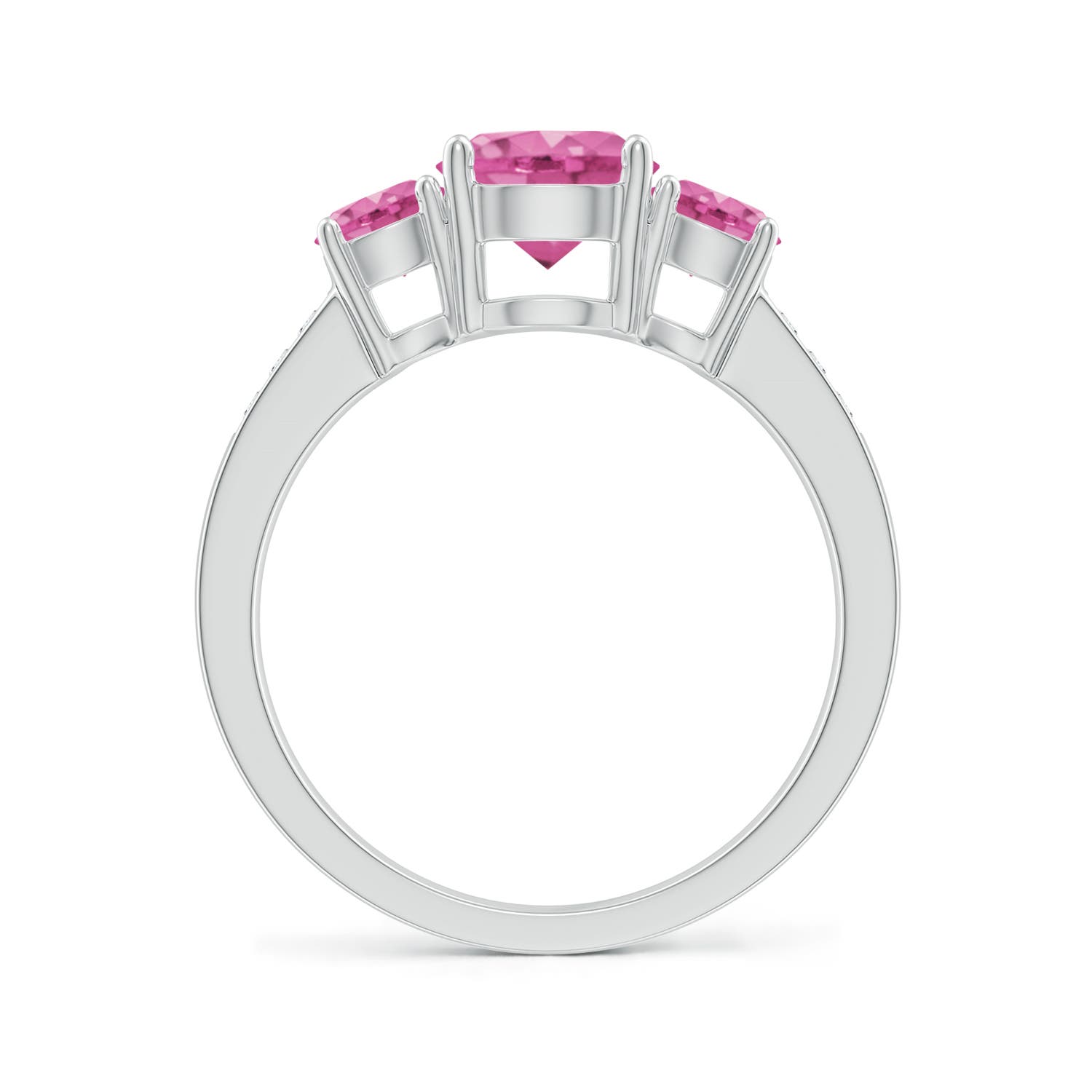 AAA - Pink Sapphire / 2.33 CT / 14 KT White Gold