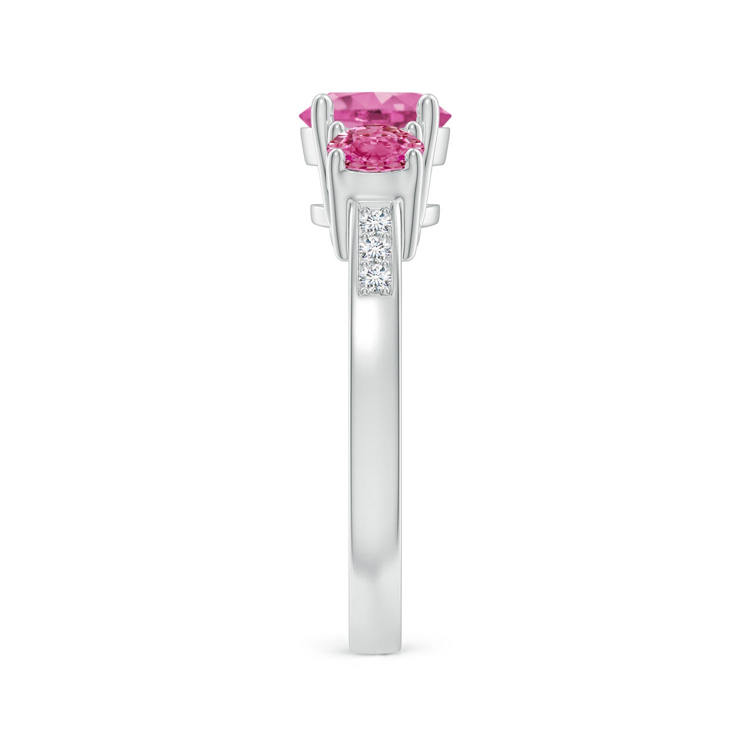 AAA - Pink Sapphire / 2.33 CT / 14 KT White Gold