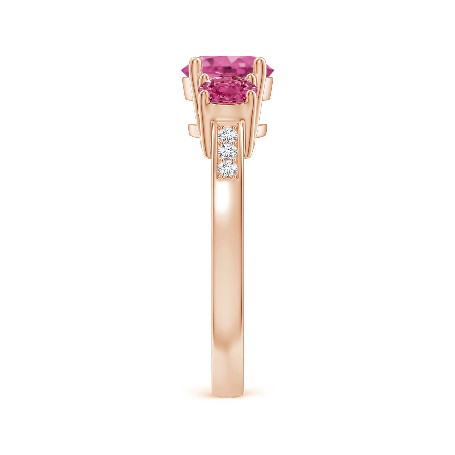 AAAA - Pink Sapphire / 2.33 CT / 14 KT Rose Gold