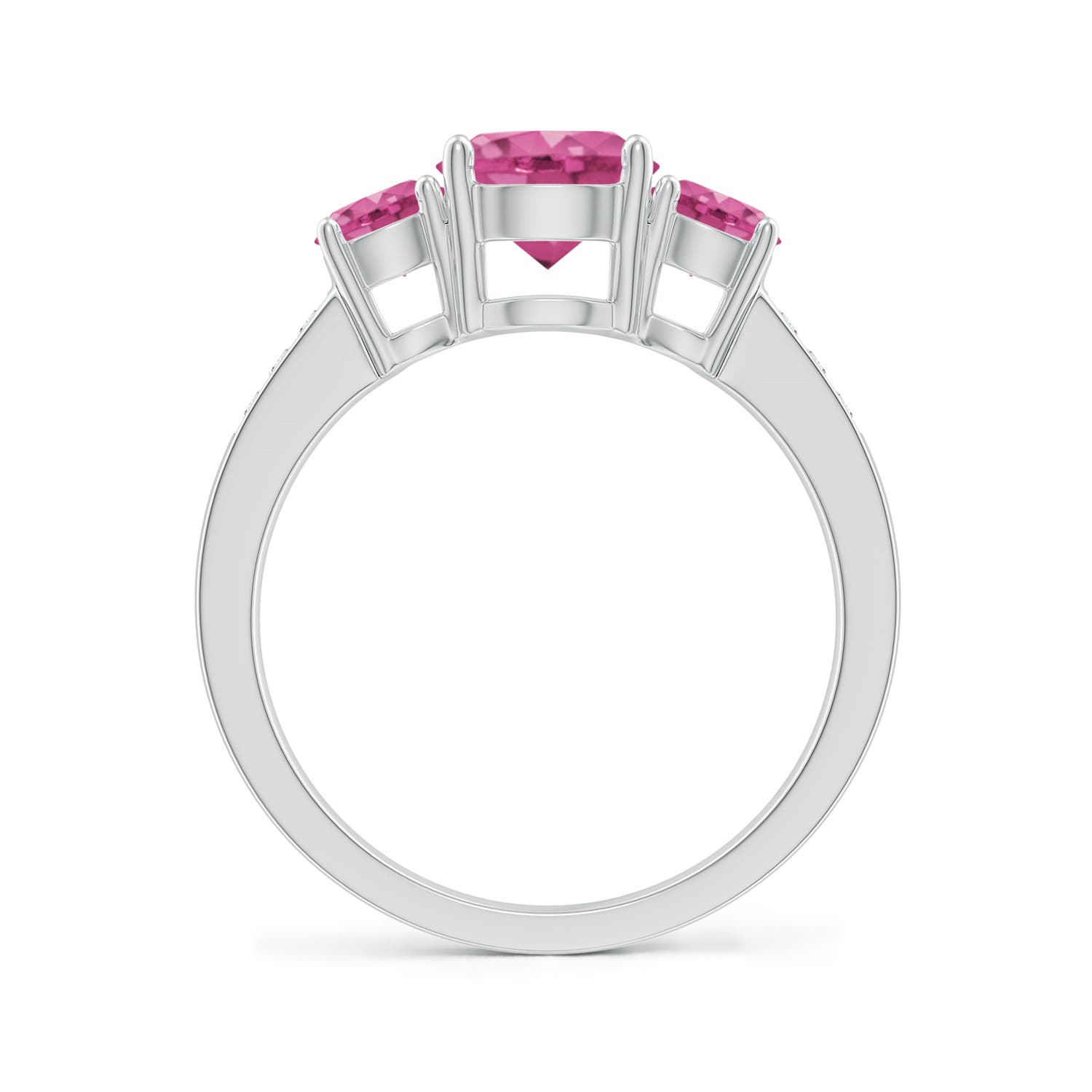 AAAA - Pink Sapphire / 2.33 CT / 14 KT White Gold