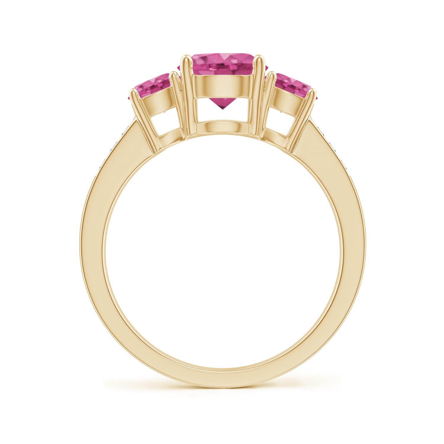 AAAA - Pink Sapphire / 2.33 CT / 14 KT Yellow Gold