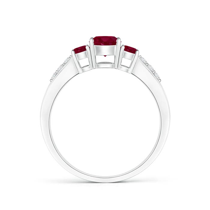 A - Ruby / 0.95 CT / 14 KT White Gold