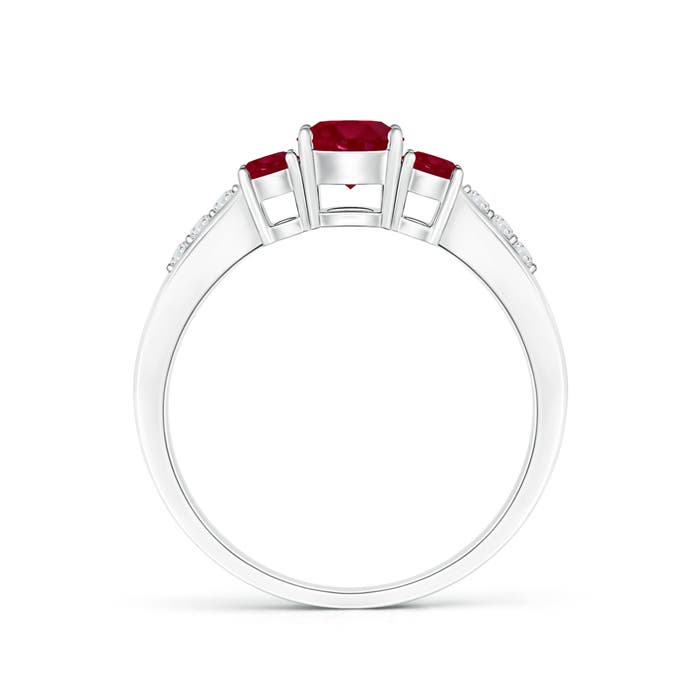 AA - Ruby / 0.95 CT / 14 KT White Gold