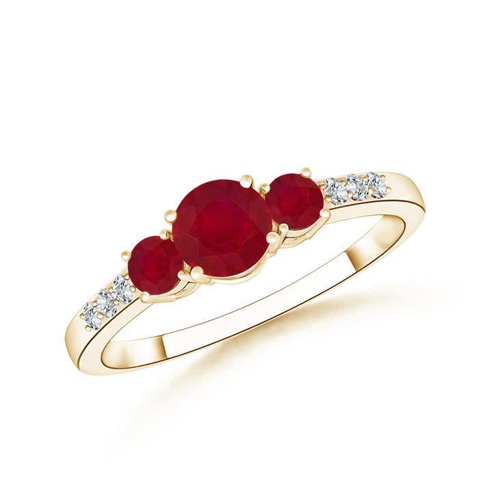 AA - Ruby / 0.95 CT / 14 KT Yellow Gold