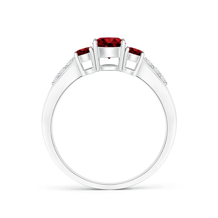 AAAA - Ruby / 0.95 CT / 14 KT White Gold