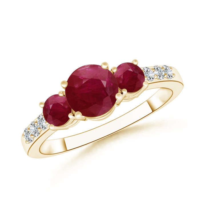 A - Ruby / 1.52 CT / 14 KT Yellow Gold