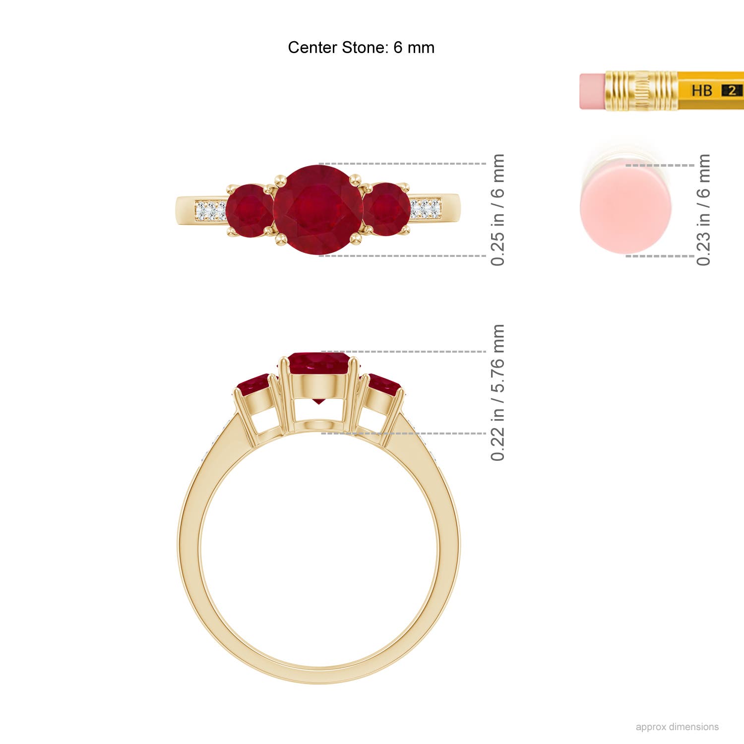 AA - Ruby / 1.52 CT / 14 KT Yellow Gold