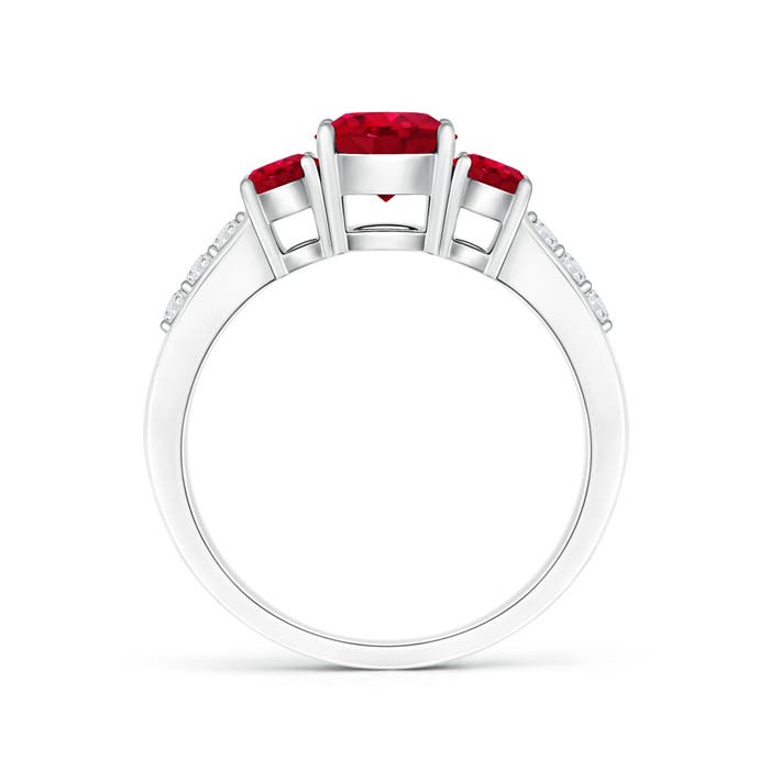 AAA - Ruby / 1.52 CT / 14 KT White Gold