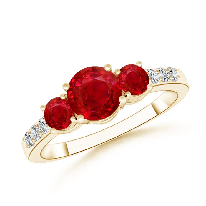 AAA - Ruby / 1.52 CT / 14 KT Yellow Gold