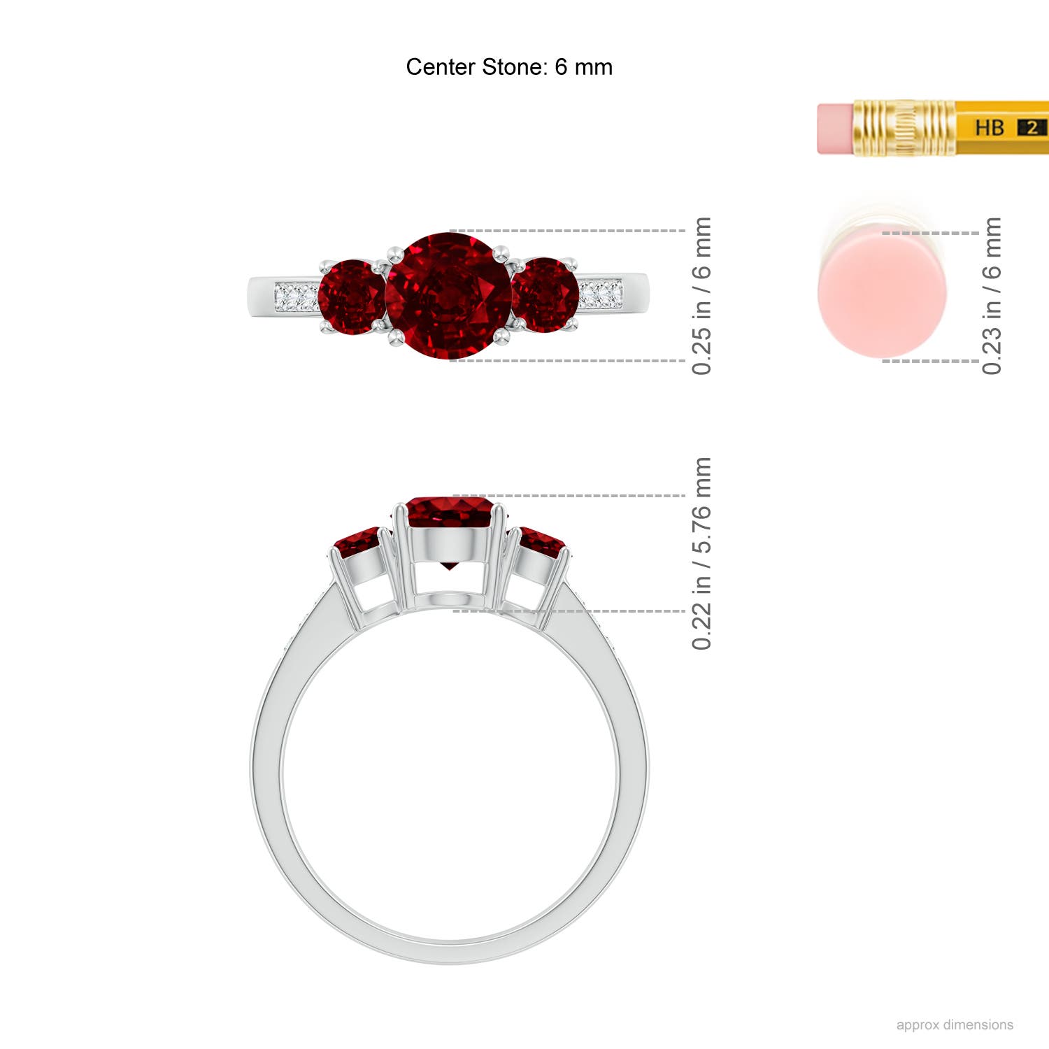 AAAA - Ruby / 1.52 CT / 14 KT White Gold