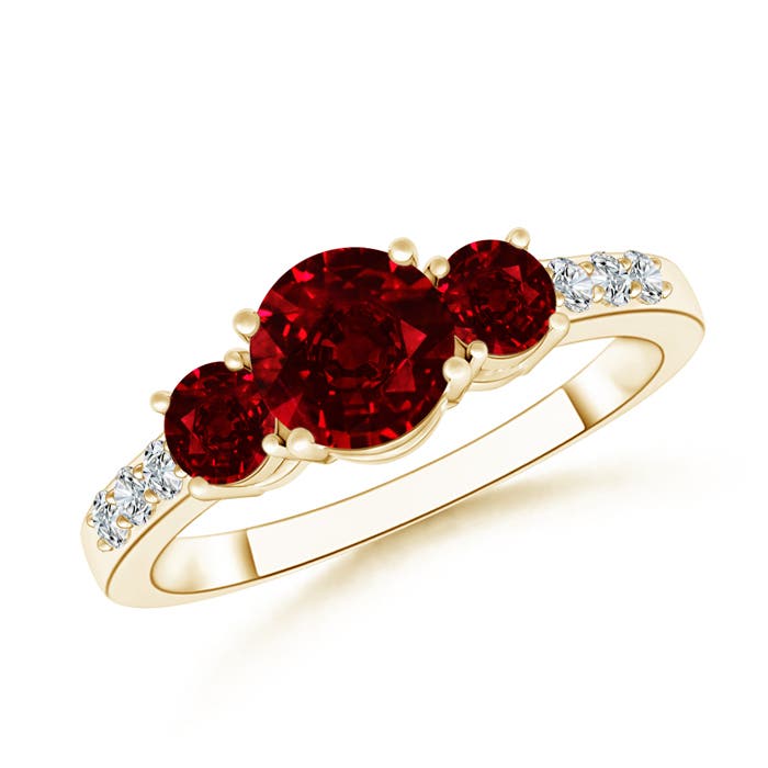 AAAA - Ruby / 1.52 CT / 14 KT Yellow Gold