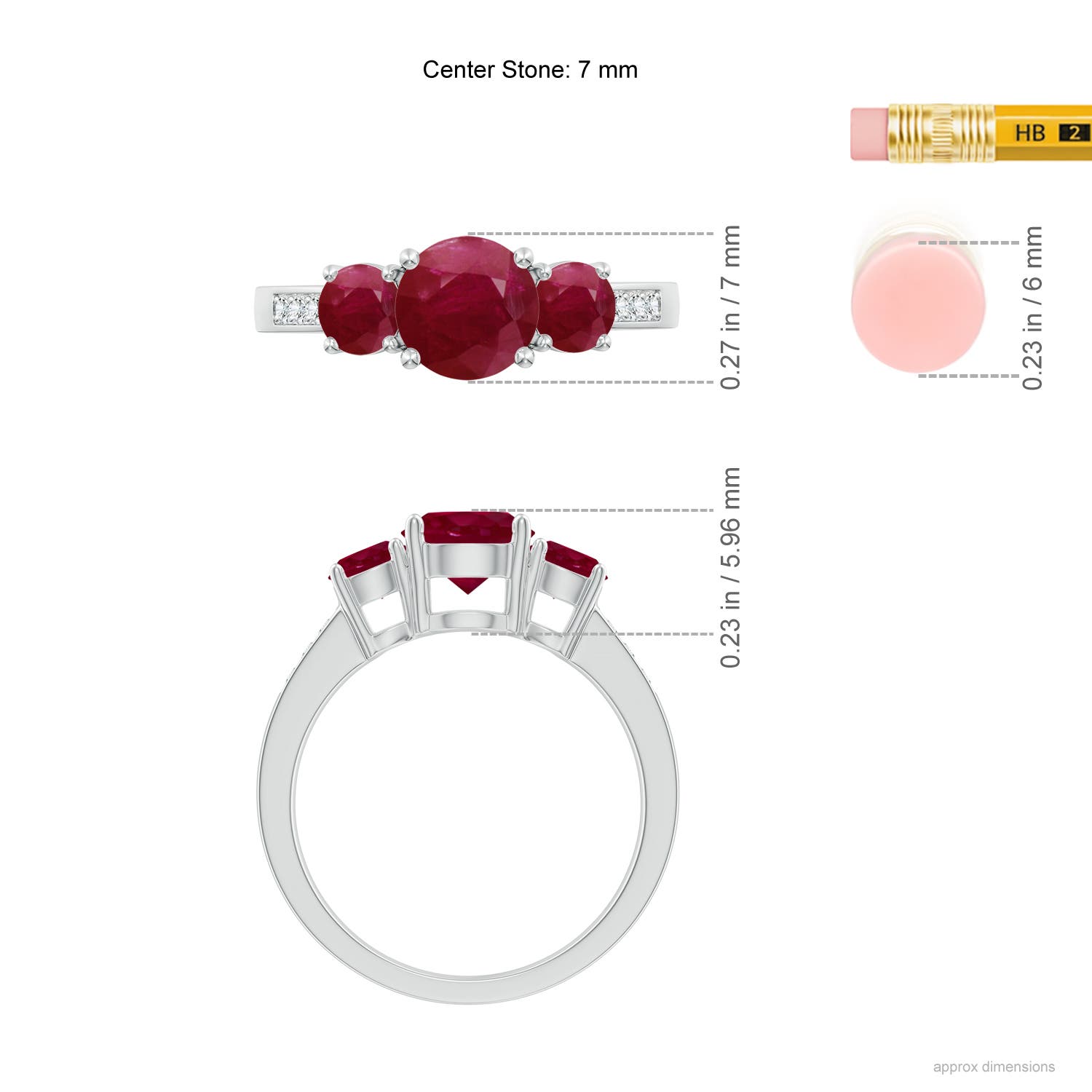 A - Ruby / 2.15 CT / 14 KT White Gold