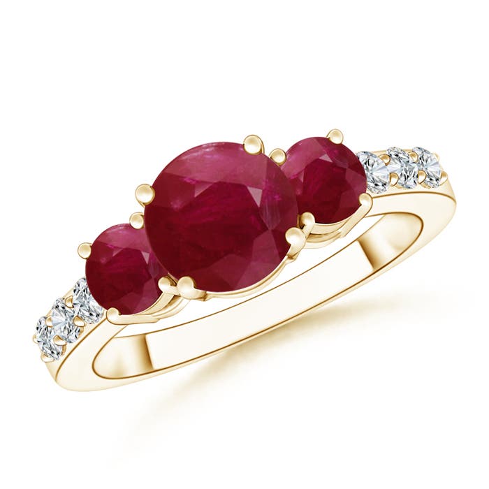 A - Ruby / 2.15 CT / 14 KT Yellow Gold