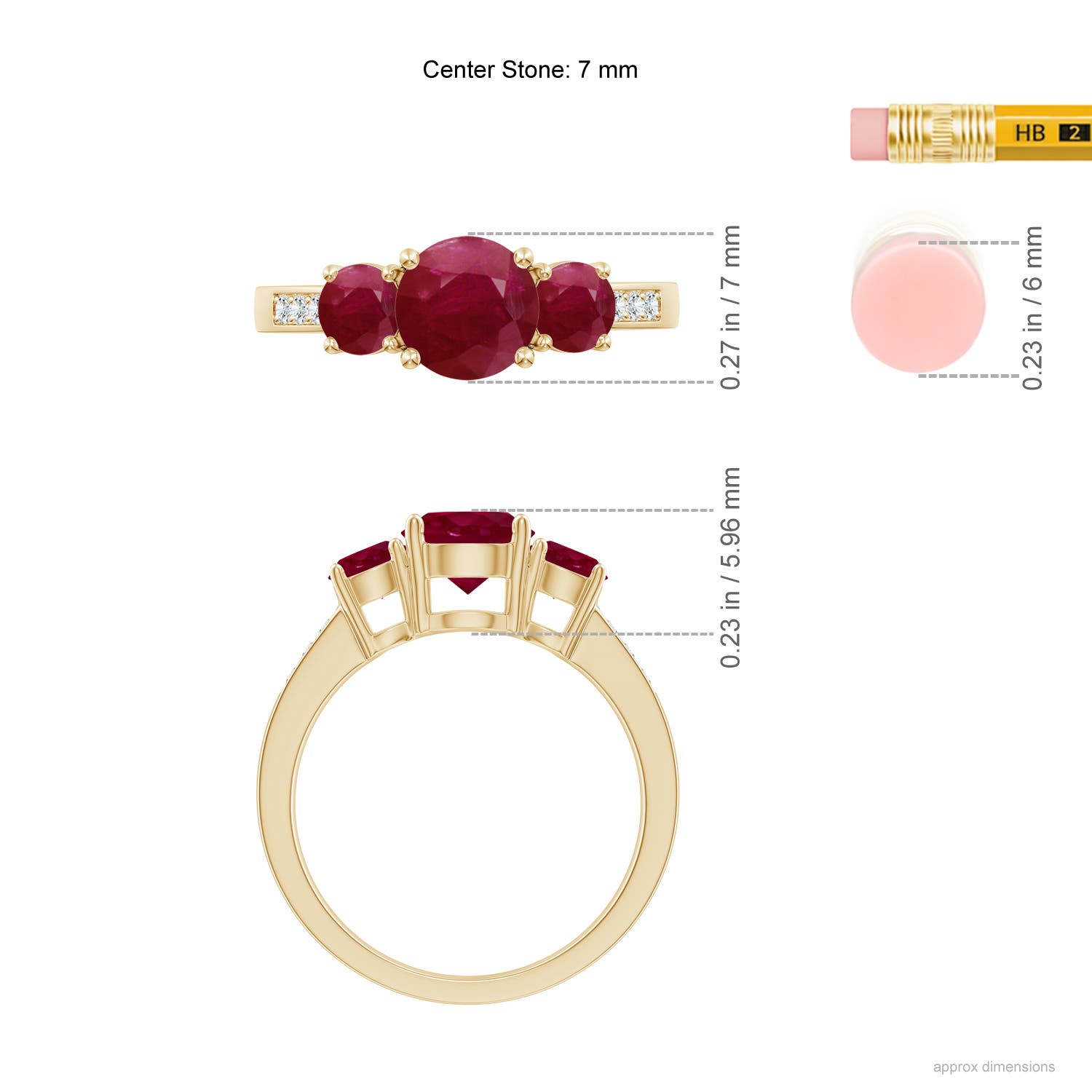 A - Ruby / 2.15 CT / 14 KT Yellow Gold