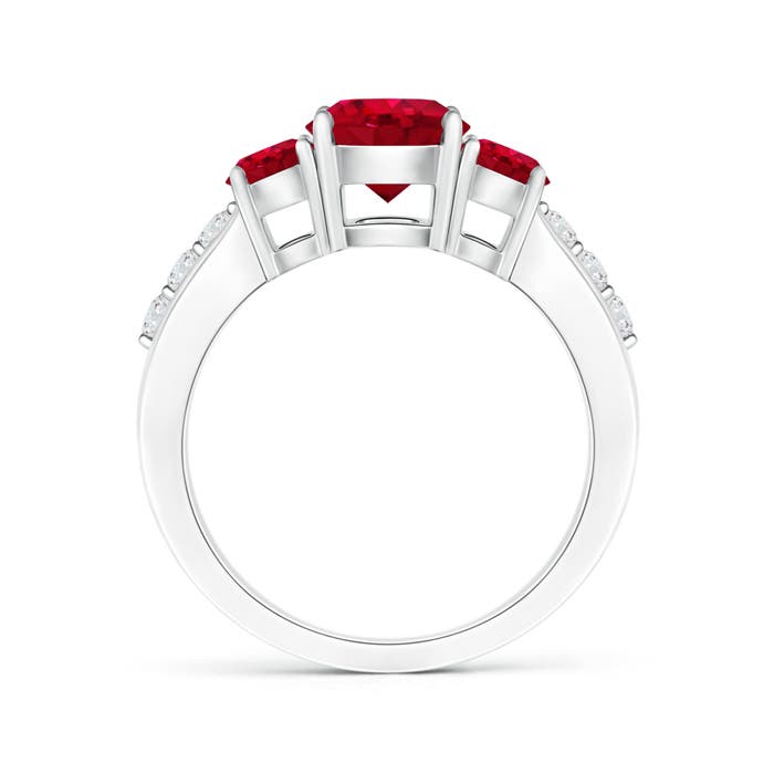 AAA - Ruby / 2.15 CT / 14 KT White Gold