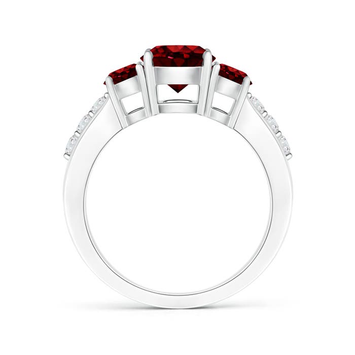 AAAA - Ruby / 2.15 CT / 14 KT White Gold