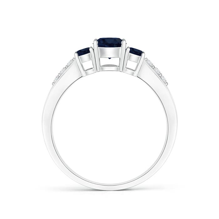 A - Blue Sapphire / 0.93 CT / 14 KT White Gold