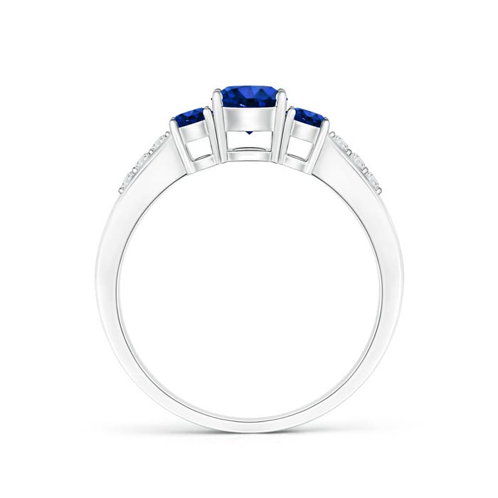 AAAA - Blue Sapphire / 0.93 CT / 14 KT White Gold