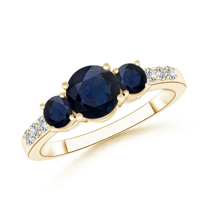 A - Blue Sapphire / 1.5 CT / 14 KT Yellow Gold