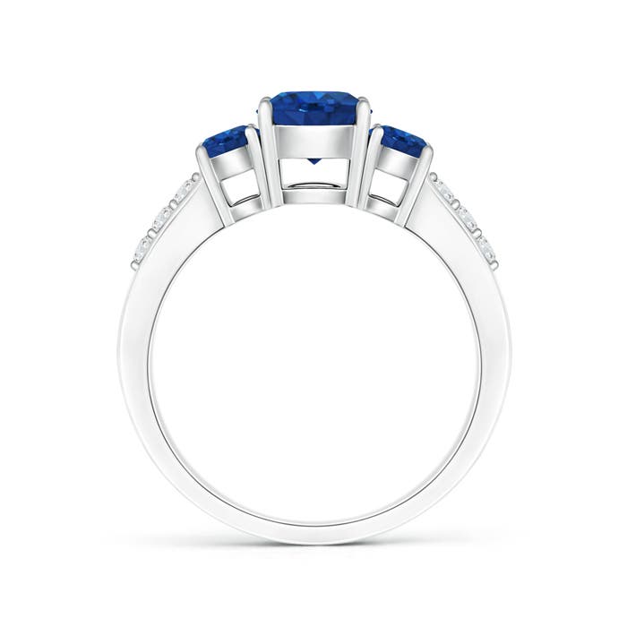 AAA - Blue Sapphire / 1.5 CT / 14 KT White Gold