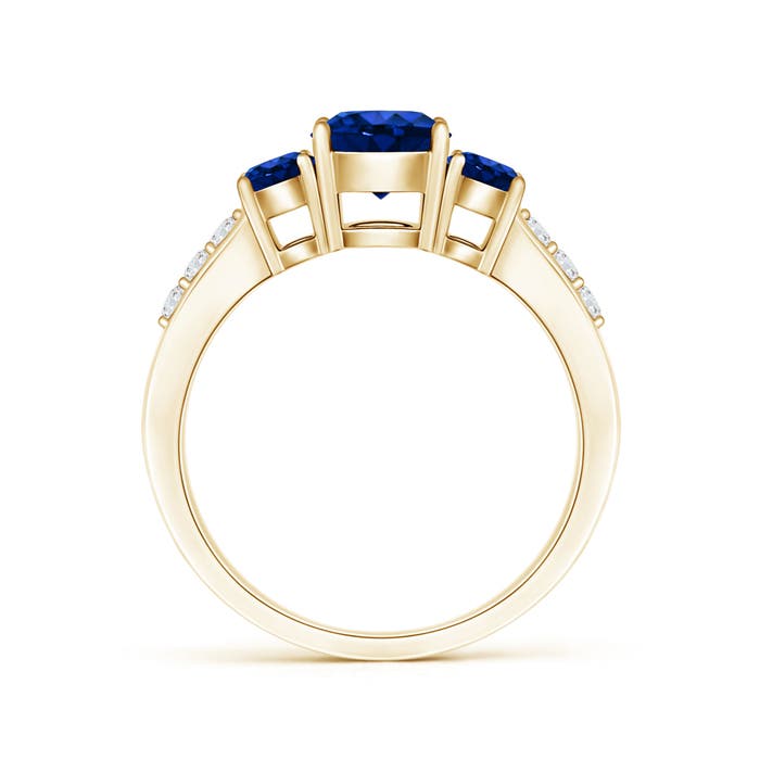 AAAA - Blue Sapphire / 1.5 CT / 14 KT Yellow Gold