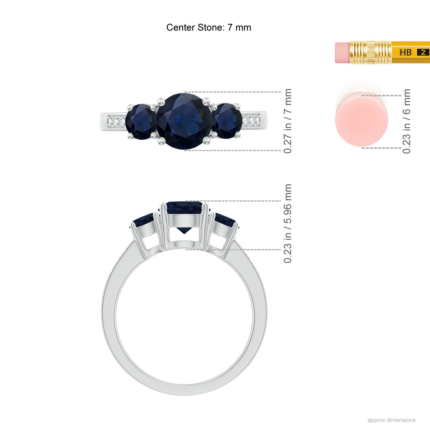 A - Blue Sapphire / 2.33 CT / 14 KT White Gold